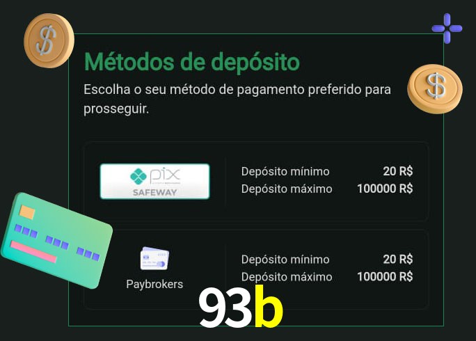 O cassino 93b oferece uma grande variedade de métodos de pagamento